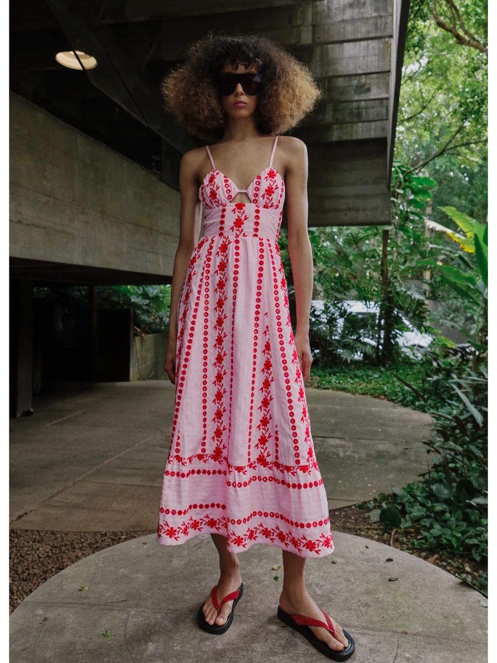 Zara Embroidered Eyelet Dress
